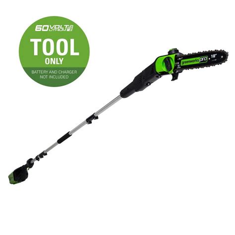 Greenworks Pro 60-volt Lithium Ion 10-in Cordless Electric Pole Saw (Battery Not Included) at ...