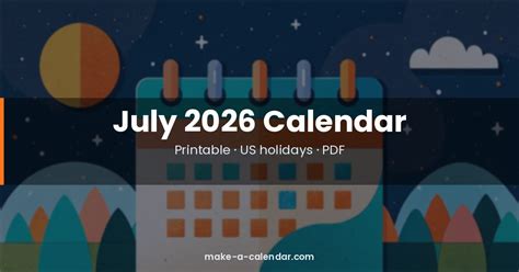 july  calendar printable   holidays