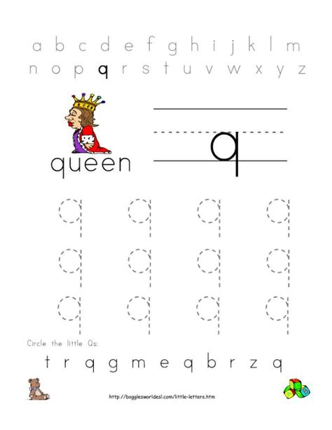 Letter Q Alphabet Worksheets