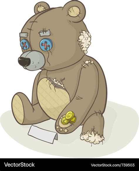 Ripped Teddy Bear Drawing