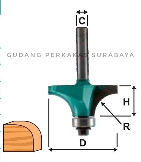 Jual Round Over Bit Mata Trimmer Router Bit Mata Profil Mata Provil