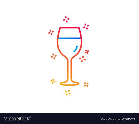 Wine glass line icon bordeaux sign Royalty Free Vector Image