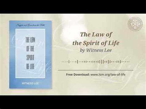 The Law Of The Spirit Of Life YouTube