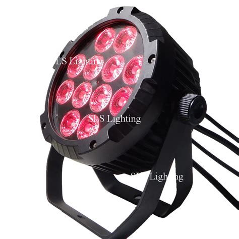 8pcs Lot Flat Slim Outdoor Led Par Cans 12x18W RGBWA UV 6IN1 RGBWPY