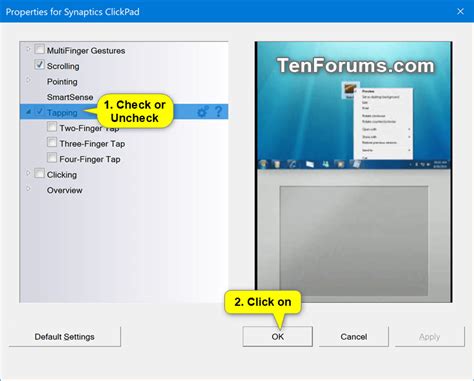 Enable or Disable Touchpad Tapping and Tap to Click in Windows 10 ...