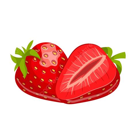 Strawberry Cartoon Vector Cut Red Strawberry Clipart Cartoon Clipart