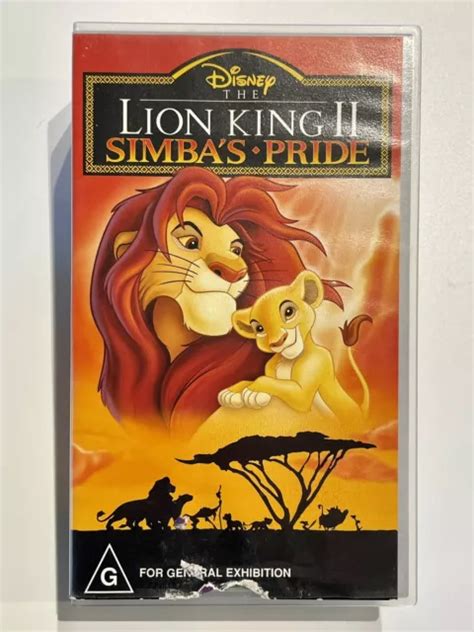 Vhs Walt Disney Lion King Simba S Pride Video Cassette Tape Pal Eur