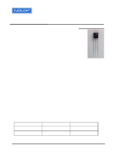 IRM 2638 Datasheet 1 9 Pages EVERLIGHT Infrared Remote Control