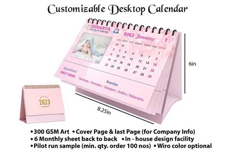 Multicolor Paper Desktop Calendar at Rs 189/piece in Chennai | ID ...