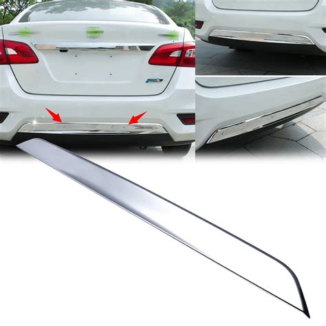 Xotic Tech Abs Chrome Rear Bumper Lower Lip Cover Molding Trim For