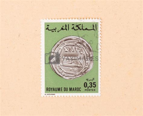 MOROCCO CIRCA 1980 A Stamp Printed In Morocco Shows An Old Co By