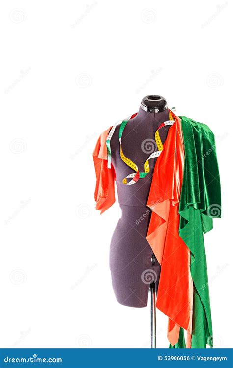 Mannequin With Fabric And Ribbon Stock Photo Image Of Cloth