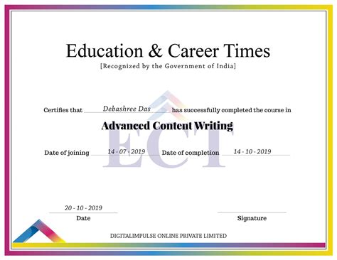 Content Writing Course 2023 | Government Recognized Institute
