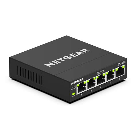 Netgear 5 Port Gigabit Ethernet Plus Switch Gs305e Desktop Or Wall Mount Home