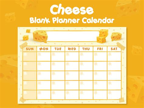 4 Printable Types Blank Calendar, Digital Monthly Planner, Blank ...