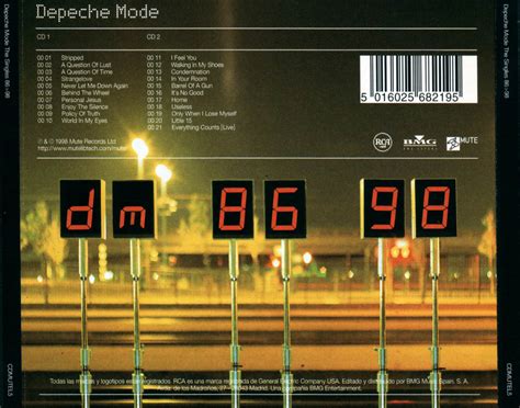 Car Tula Trasera De Depeche Mode The Singles 86 98 Portada