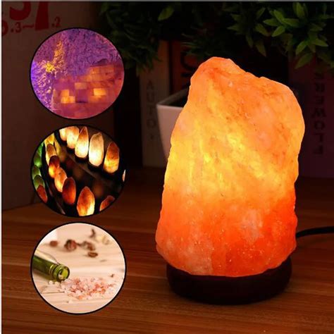 Us Eu Plug Himalayan Salt Lamp Natural Pink Night Light Salt Lamps Hand