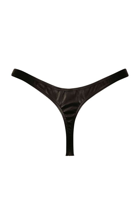 S String Sexy En Faux Cuir Noir Patrice Catanzaro Site Officiel