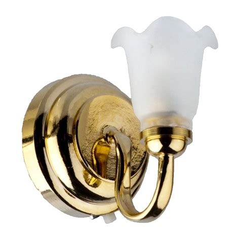 Houseworks LED Miniature Brass Wall Sconce Battery Operated – Real Good ...