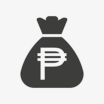 Philippine Peso Icon Sack With Php Currency Peso Dollar Treasure Vector