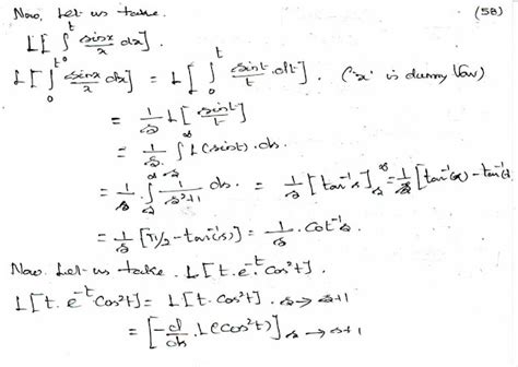 Tpgit Mathematics Laplace Transform Of Integrals Evaluation Of