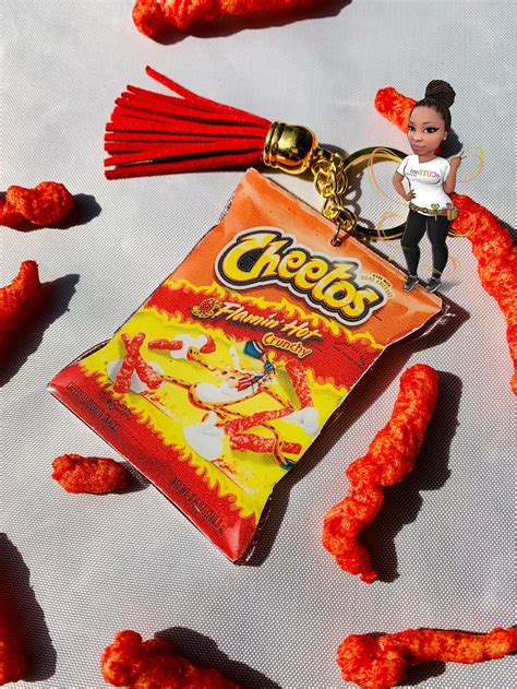 Hot Cheetos Chip Bag Keychain Etsy