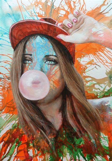 Bubble Gum Painting By Jordi Sugranes Saatchi Art