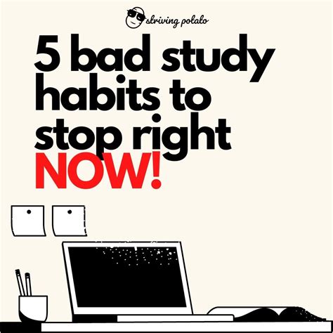 5 Bad Study Habits To Stop Right Now Striving Potato