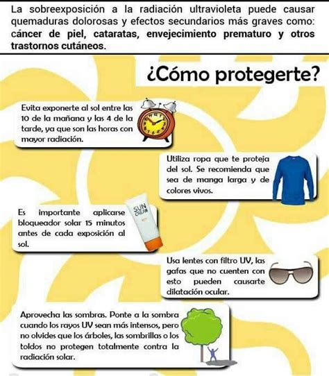 Infografía Cómo Protegerte De Los Rayos Uv Usa Lentes De Sol Healthy Tips Health Fitness Health