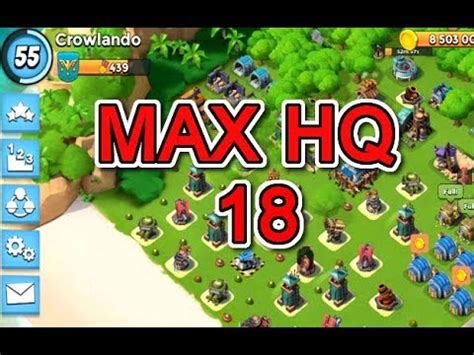 Max Hq Base Boom Beach Youtube