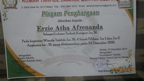 Atha Wisuda Tahfidz Juz Youtube