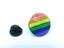 RAINBOW FLAG LGBT MOVEMENT GAY PRIDE ENAMEL GLITTER LAPEL PIN BADGE TIE