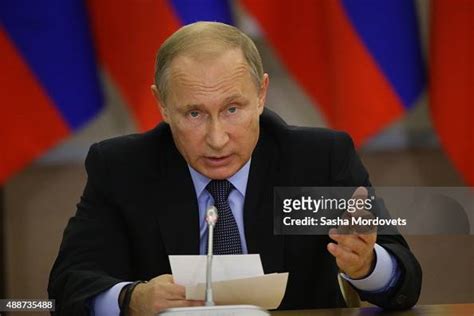 Russian President Vladimir Putin Speeches During The Meeting With