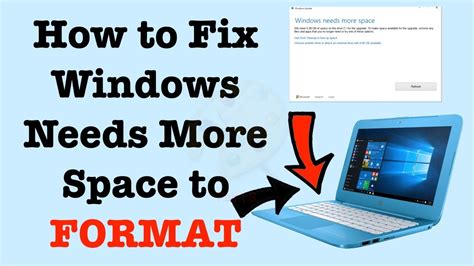 How To Fix Windows Needs More Space To Reset How To Format Hp Stream Nextutorial Youtube