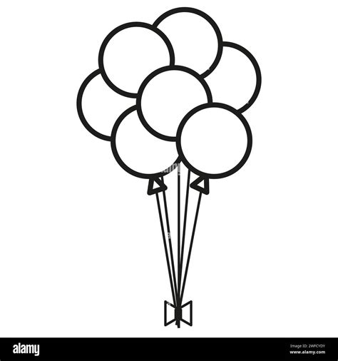 Black Balloon Icon Helium Balloons Holiday Birthday Party