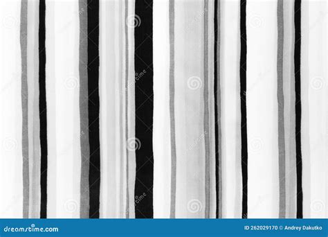 Vintage Black And White Fabric Abstract Line Pattern Stripe Textile