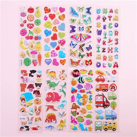 Cheap Bubble Stickers 3D Cartoon Animal Waterproof DIY Baby Toys for ...