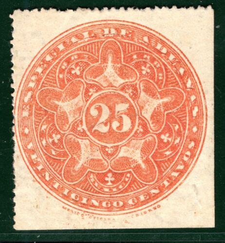 MEXICO Revenue Stamp 25c ESPECIAL DE ADUANAS 1887 88 Part OG BROWN67 EBay