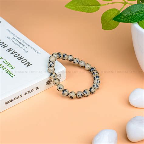 Dalmatian Jasper Bracelet Playful Protection Crystline