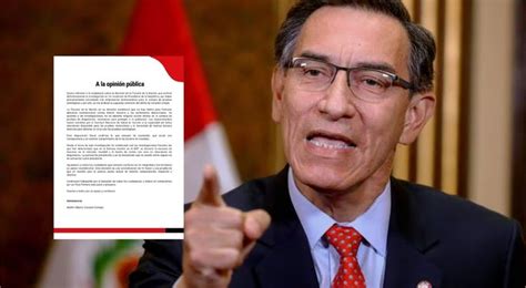 Martín Vizcarra se pronuncia tras archivo de caso de pruebas COVID 19