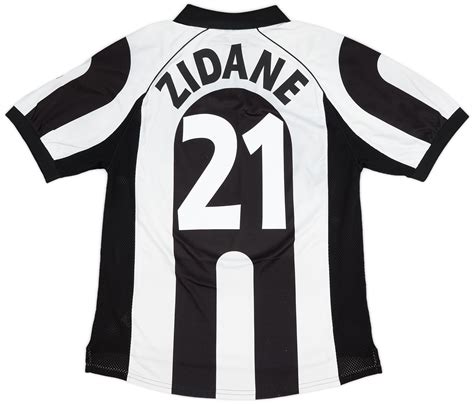 1997 98 Juventus Centenary Home Shirt Zidane 21 6 10 L