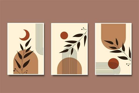 mid century modern minimalist abstract aesthetic geometric illustration ...