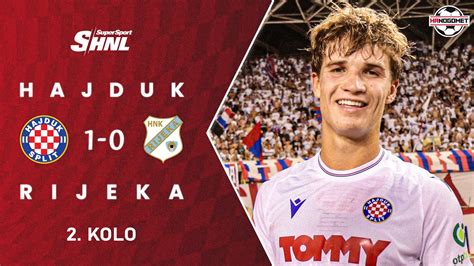 Sažetak HNK Hajduk 1 0 HNK Rijeka 2 kolo SuperSport HNL YouTube