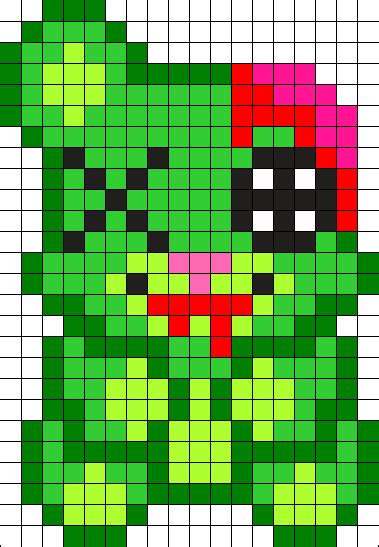 Zombie Teddy Bear Perler Bead Pattern Bead Sprite Easy Perler Bead