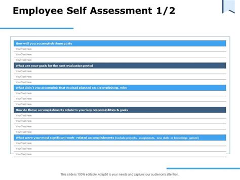 Employee Self Assessment Evaluation Period Ppt Powerpoint Presentation