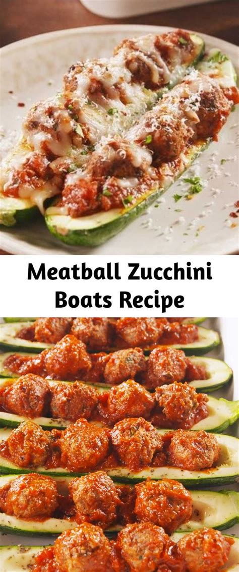 Meatball Zucchini Boats Recipe Cirillas Kitchen In 2022 Zucchini