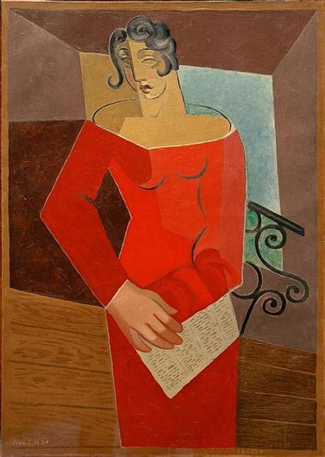 La Chanteuse Juan Gris Estampe D Art