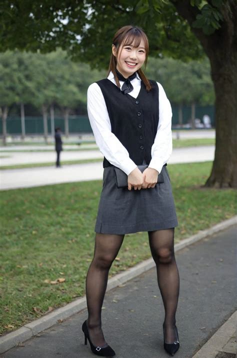 japanesebeautyol  tumblr japanese work uniform pantyhose