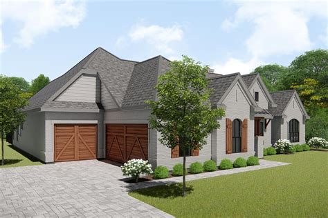 4 Bed New American Ranch Plan With Media Room 25417TF Architectural