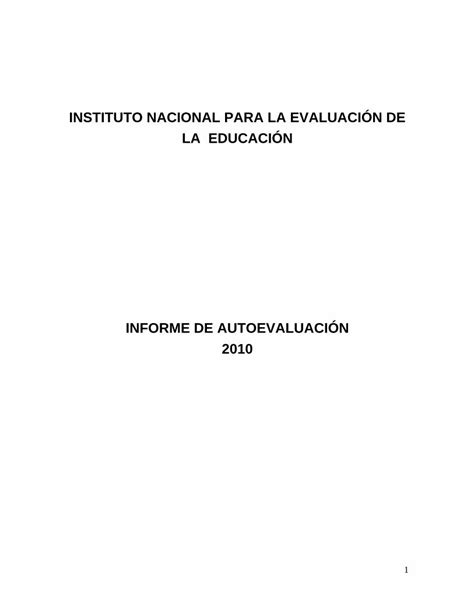 PDF INSTITUTO NACIONAL PARA LA EVALUACIÓN DE LA El Instituto